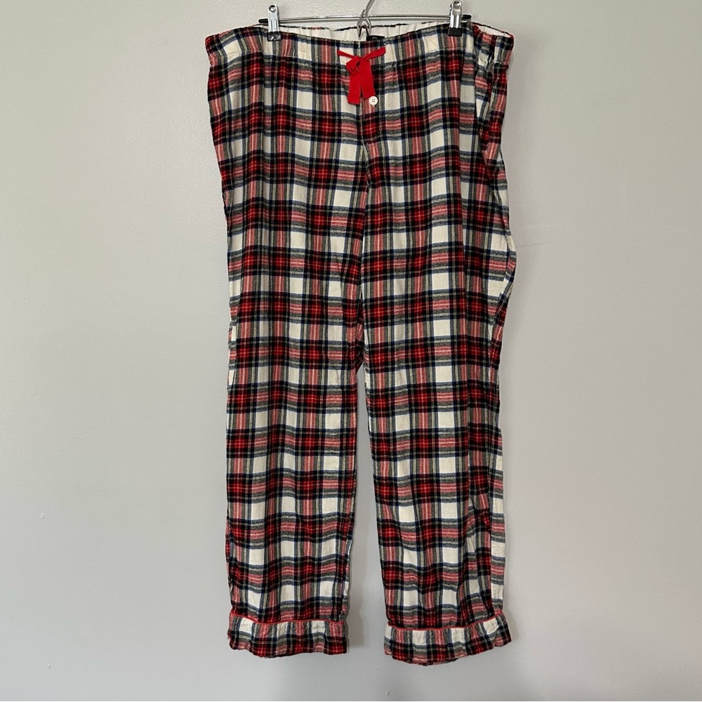 J.Crew Whiteout Plaid Flannel Pajama Set - Picture 9 of 11